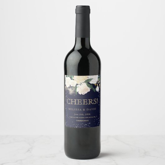 Romantique Étiquettes de vin d'hiver (Devant)