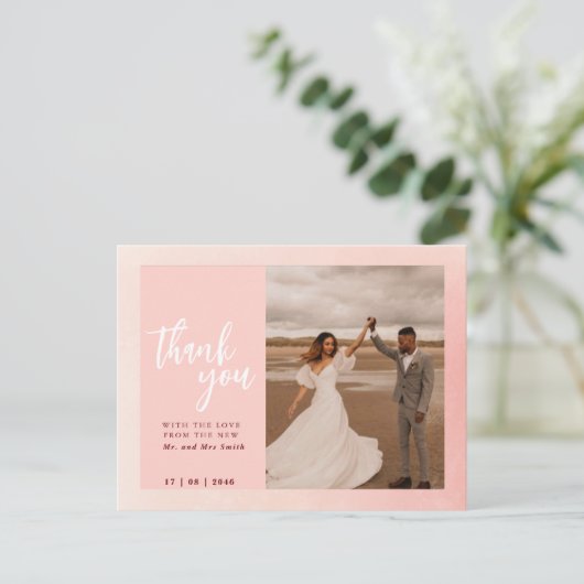 Romantique étonnant mariage merci cartes (Debout devant)