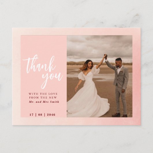 Romantique étonnant mariage merci cartes (Devant)