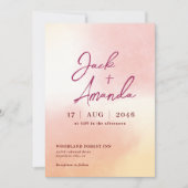 Romantique étourdissante Aquarelle invitations mar (Devant)