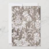 Romantique faire-part de mariage de fleurs rustiqu (Dos)