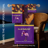 Romantique Flamants roses roses avec feuilles d'au