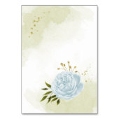 Romantique fleurs bleues vert carte de sièges (Dos)