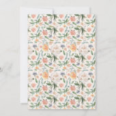 Romantique Fleurs de Poussée nuptiale Invitation D (Dos)