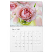 Romantique fleurs florales calendrier rose (Mar 2026)