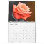 Romantique fleurs florales calendrier rose (Jan 2026)