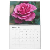 Romantique fleurs florales calendrier rose (Feb 2027)