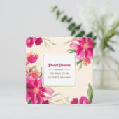 Romantique Floral Design Invitations de douche nup (Debout devant)
