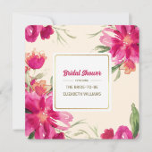 Romantique Floral Design Invitations de douche nup (Devant)