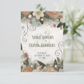 Romantique Floral Élégant Mariage d'Inspirété RSVP (Debout devant)