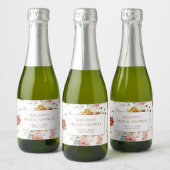 Romantique Floral Mini Champagne Étiquette bouteil (Bouteilles)