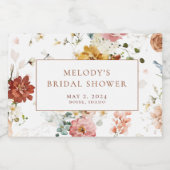 Romantique Floral Mini Champagne Étiquette bouteil (Étiquettes simples)