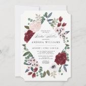 Romantique Florals Invitation de la douche nuptial (Devant)