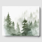 Romantique forêt verte Mariage Livre d'or (Verso)