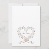 Romantique Garden Heart Faire-part de mariage (Dos)
