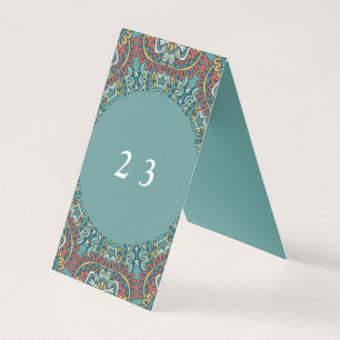 Romantique géométrique Mandala doux bleu gris et r