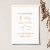 Romantique Gold Calligraphie Mariage Invitations