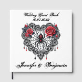 Romantique gothique Mariage livre d'invité avec Sp (Recto)