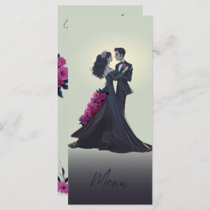 Romantique Gothique Menu Gourmet Élégant