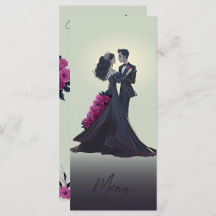 Romantique Gothique Menu Gourmet Élégant