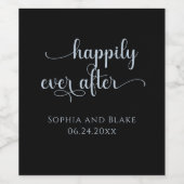 Romantique heureux jamais après Mariage Étiquette  (Étiquettes simples)