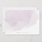 Romantique Humeur prune calligraphie faire-part de (Dos)