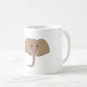 Romantique J'aime les éléphants Café Mug (Devant droit)