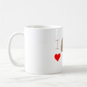 Romantique J'aime les éléphants Café Mug (Gauche)