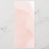 Romantique jardin pêche à la mariage à fleurs menu (Dos)