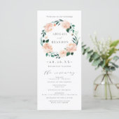 Romantique jardin pêche programme de mariage flora (Debout devant)