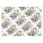 Romantique Joyeux Bunny de Pâques Salutation nappe (Devant (Horizontal))