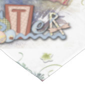 Romantique Joyeux Bunny de Pâques Salutation nappe (Angle)