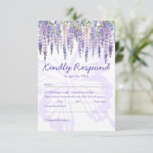 Romantique Lilac Wisteria Jardin Mariage RSVP Cart (Debout devant)