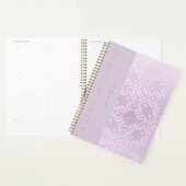 Romantique Luxe Stylé Pink Damask Motif (Devant avec enveloppe)