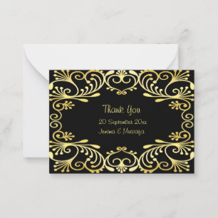 Romantique Mariage Islamique Merci Cartes