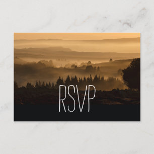 Romantique Misty Mountains Mariage rustique Cartes