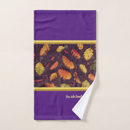 Romantique moderne avec feuilles d'automne Bain à (Serviette à main)