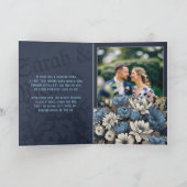 Romantique Moody Blue Photo Invitation (Intérieur)