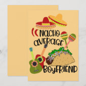 Romantique, Nacho ton petit ami moyen carte (Devant / Derrière)