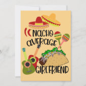 Romantique Nacho Votre Copine Moyenne Carte (Devant)