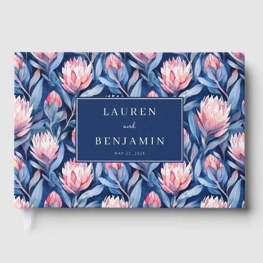 Romantique Navy Floral Protea (Recto)