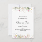 Romantique, or floral Invitation (Devant)