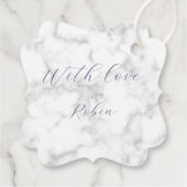 Romantique papillon bleu merci pour les étiquettes (Dos)