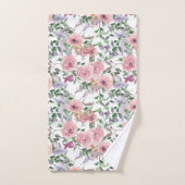 Romantique Peoné rose et Rose Floral (Serviette à main)