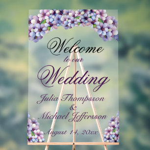 Romantique Poétique Lilac Aquarelle Mariage Floral