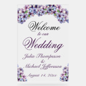 Romantique Poétique Lilac Aquarelle Mariage Floral (Recto)