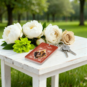 Romantique porte-clés photo pour le 50e anniversai