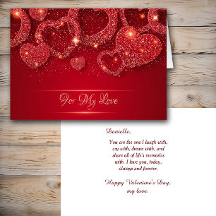 Romantique Red Coeurs brillants Valentine