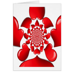 Romantique Red Hearts Art Motif Imprimer