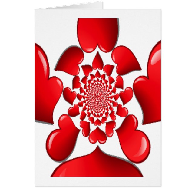 Romantique Red Hearts Art Motif Imprimer (Devant)